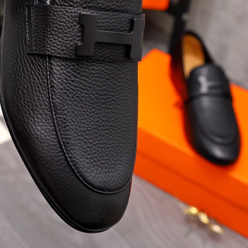 Replica Hermes Leather Shoes For Men #1094141 $98.00 USD for Wholesale