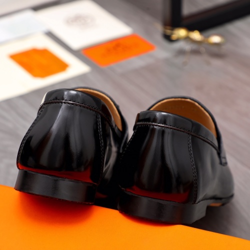 Replica Hermes Leather Shoes For Men #1094142 $98.00 USD for Wholesale