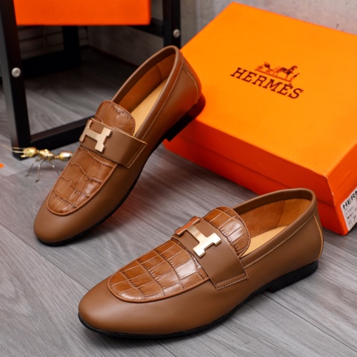 Hermes Leather Shoes For Men #1094145 $98.00 USD, Wholesale Replica Hermes Leather Shoes