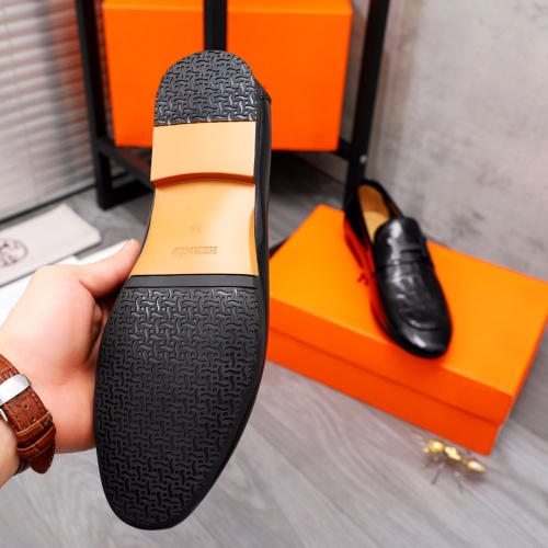 Replica Hermes Leather Shoes For Men #1094146 $98.00 USD for Wholesale