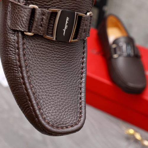 Replica Salvatore Ferragamo Leather Shoes For Men #1094436 $76.00 USD for Wholesale