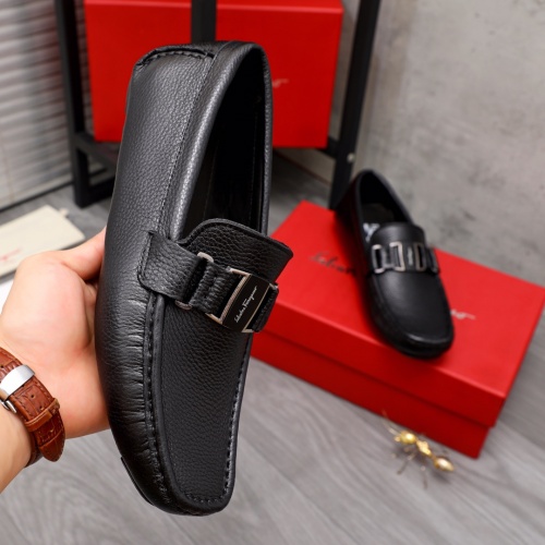 Replica Salvatore Ferragamo Leather Shoes For Men #1094438 $76.00 USD for Wholesale