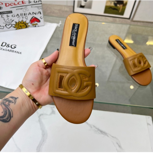 Replica Dolce & Gabbana D&G Slippers For Women #1094470 $68.00 USD for Wholesale
