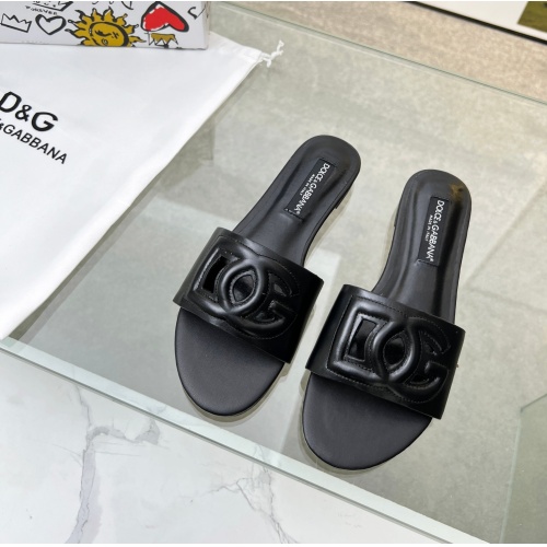 Replica Dolce & Gabbana D&G Slippers For Women #1094475 $68.00 USD for Wholesale