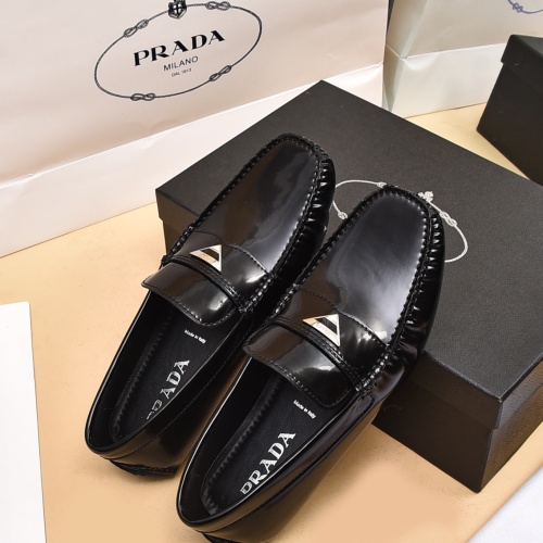 Replica Prada Leather Shoes For Men #1094568 $80.00 USD for Wholesale