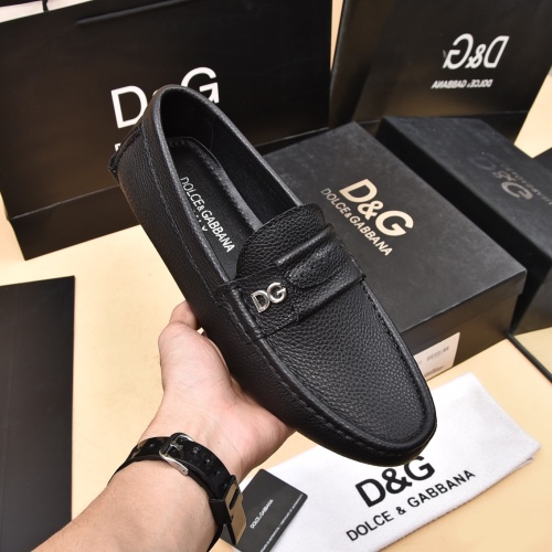 Replica Dolce & Gabbana D&G Leather Shoes For Men #1094573 $80.00 USD for Wholesale