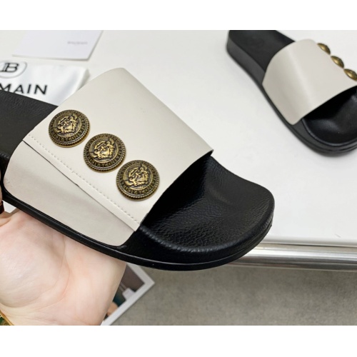 Replica Balmain Slippers For Women #1096653 $72.00 USD for Wholesale