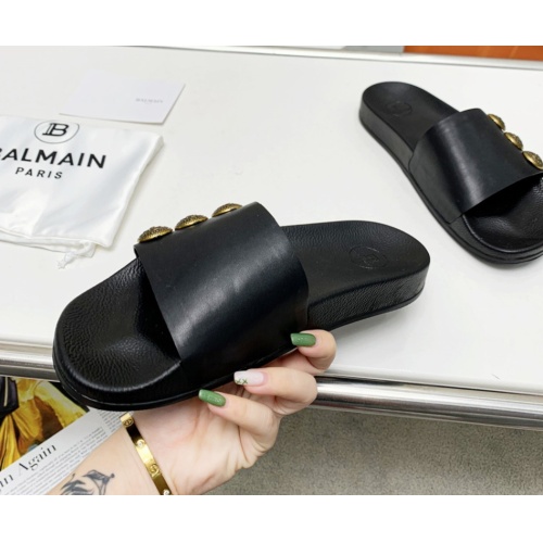 Replica Balmain Slippers For Women #1096654 $72.00 USD for Wholesale
