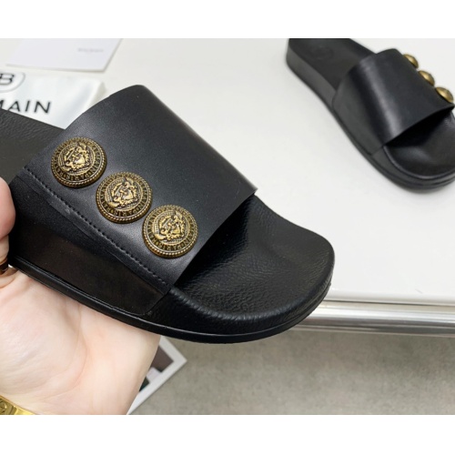 Replica Balmain Slippers For Women #1096654 $72.00 USD for Wholesale