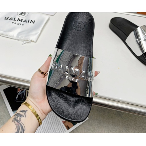 Replica Balmain Slippers For Women #1096667 $72.00 USD for Wholesale