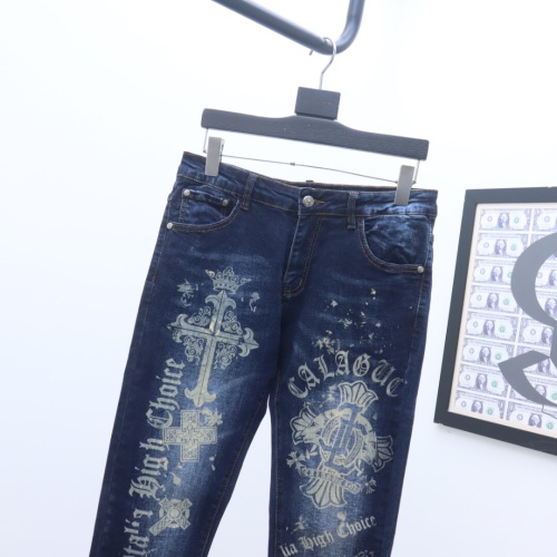 Replica Chrome Hearts Jeans For Men #1097245 $52.00 USD for Wholesale