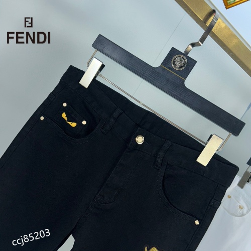 Replica Fendi Jeans For Men #1097256 $48.00 USD for Wholesale