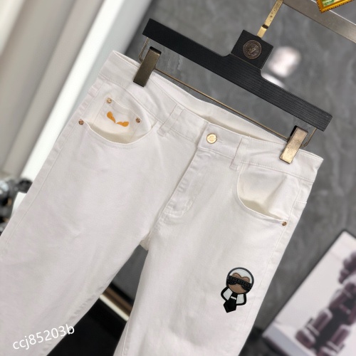 Replica Fendi Jeans For Men #1097268 $48.00 USD for Wholesale