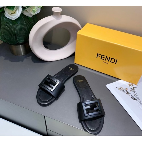 Replica Fendi Slippers For Women #1097391 $76.00 USD for Wholesale
