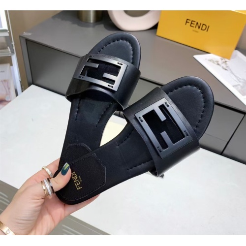 Replica Fendi Slippers For Women #1097391 $76.00 USD for Wholesale