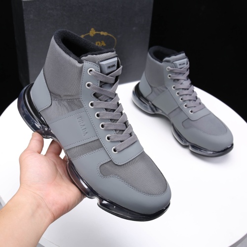 Replica Prada High Top Shoes For Men #1097447 $102.00 USD for Wholesale