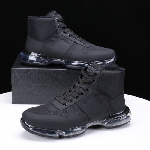 Replica Prada High Top Shoes For Men #1097449 $102.00 USD for Wholesale