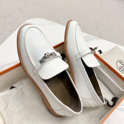 Replica Hermes Leather Shoes For Women #1097636 $118.00 USD for Wholesale