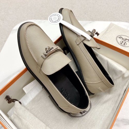 Replica Hermes Leather Shoes For Women #1097637 $118.00 USD for Wholesale