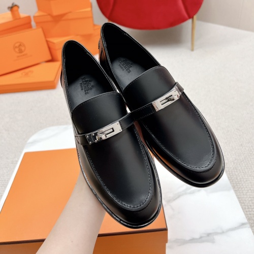 Replica Hermes Leather Shoes For Women #1097639 $118.00 USD for Wholesale