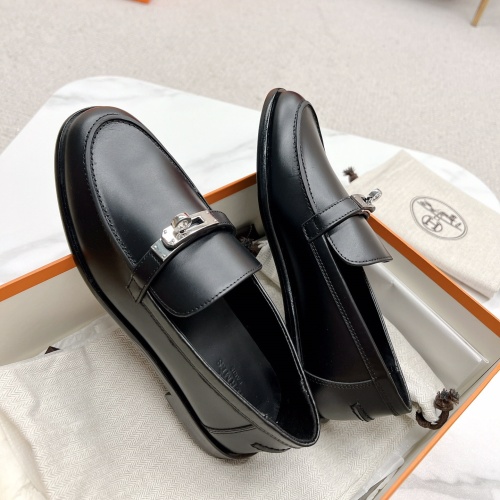 Replica Hermes Leather Shoes For Women #1097639 $118.00 USD for Wholesale