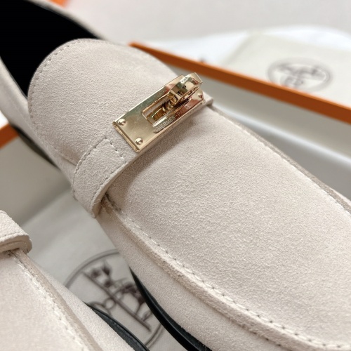 Replica Hermes Leather Shoes For Women #1097640 $118.00 USD for Wholesale
