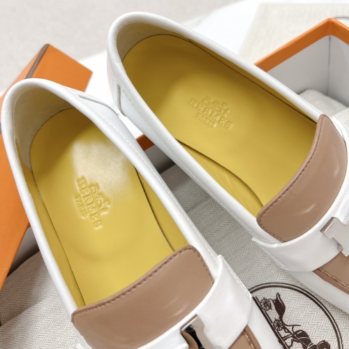 Replica Hermes Leather Shoes For Women #1097643 $125.00 USD for Wholesale