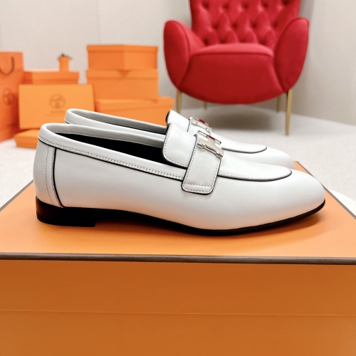 Replica Hermes Leather Shoes For Women #1097645 $125.00 USD for Wholesale