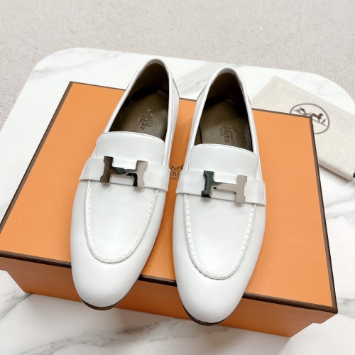Replica Hermes Leather Shoes For Women #1097646 $125.00 USD for Wholesale