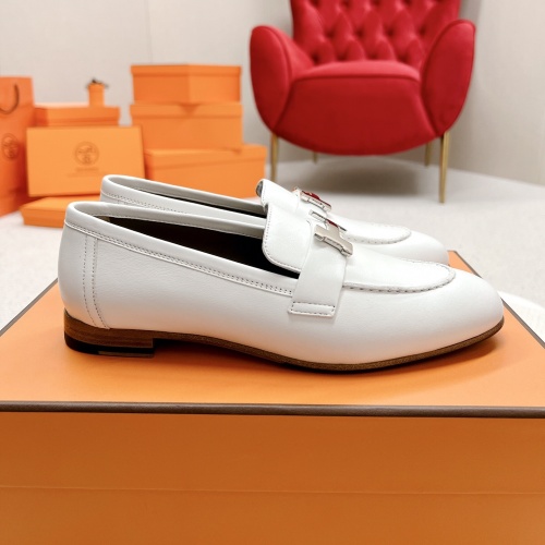 Replica Hermes Leather Shoes For Women #1097646 $125.00 USD for Wholesale