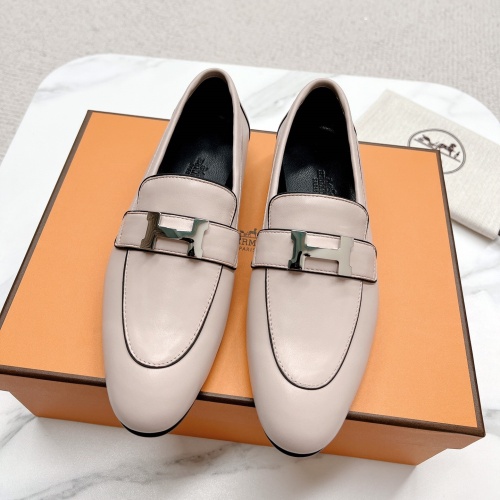 Replica Hermes Leather Shoes For Women #1097647 $125.00 USD for Wholesale