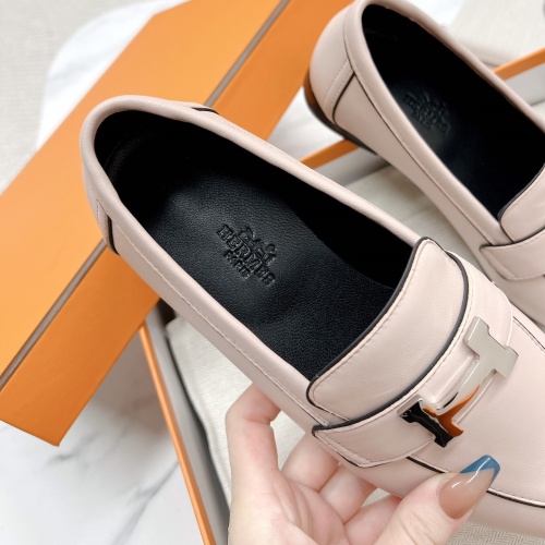 Replica Hermes Leather Shoes For Women #1097647 $125.00 USD for Wholesale