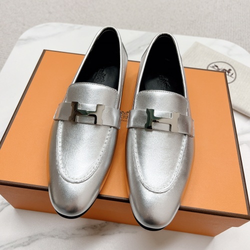 Replica Hermes Leather Shoes For Women #1097648 $125.00 USD for Wholesale