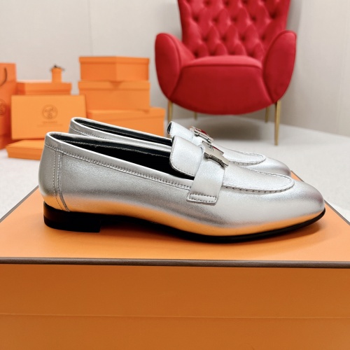 Replica Hermes Leather Shoes For Women #1097648 $125.00 USD for Wholesale