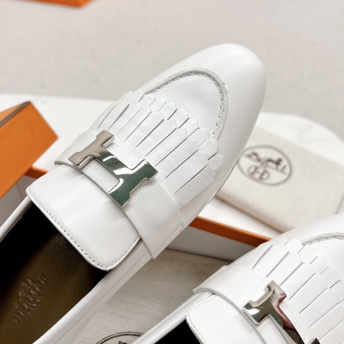 Replica Hermes Leather Shoes For Women #1097651 $125.00 USD for Wholesale