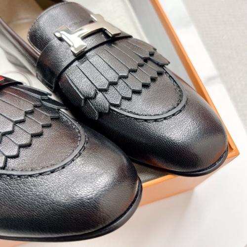 Replica Hermes Leather Shoes For Women #1097652 $125.00 USD for Wholesale