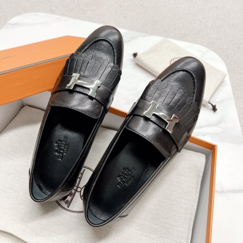 Replica Hermes Leather Shoes For Women #1097653 $125.00 USD for Wholesale
