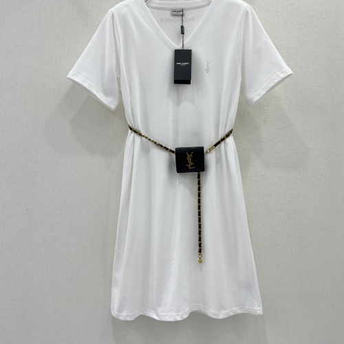 Yves Saint Laurent Dresses Short Sleeved For Women #1097807 $85.00 USD, Wholesale Replica Yves Saint Laurent Dresses