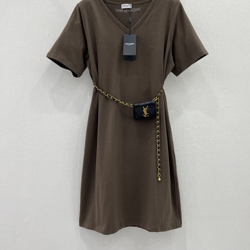 Yves Saint Laurent Dresses Short Sleeved For Women #1097808 $85.00 USD, Wholesale Replica Yves Saint Laurent Dresses
