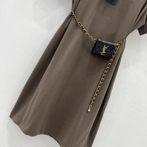 Replica Yves Saint Laurent Dresses Short Sleeved For Women #1097808 $85.00 USD for Wholesale