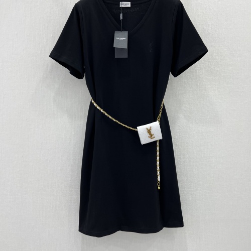 Yves Saint Laurent Dresses Short Sleeved For Women #1097809 $85.00 USD, Wholesale Replica Yves Saint Laurent Dresses