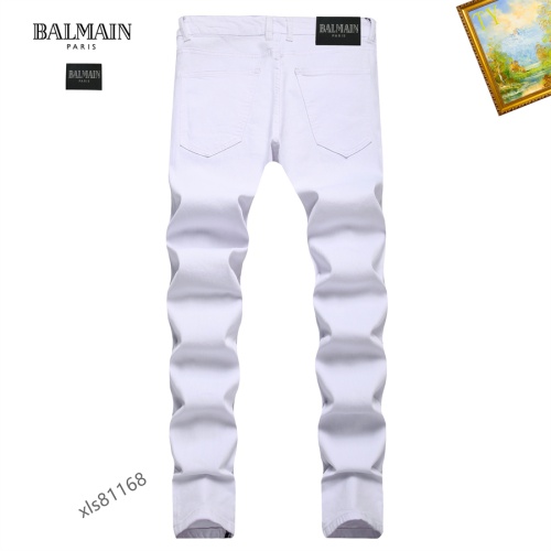 Replica Balmain Jeans For Men #1097838 $48.00 USD for Wholesale