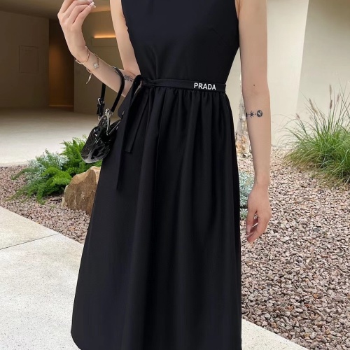 Replica Prada Dresses Sleeveless For Women #1097871 $85.00 USD for Wholesale