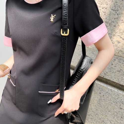 Replica Yves Saint Laurent Dresses Short Sleeved For Women #1097921 $82.00 USD for Wholesale