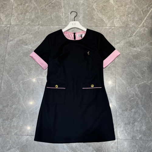 Yves Saint Laurent Dresses Short Sleeved For Women #1097922 $82.00 USD, Wholesale Replica Yves Saint Laurent Dresses