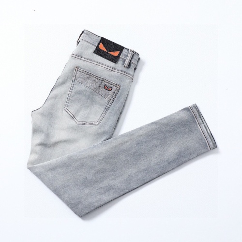 Replica Fendi Jeans For Men #1098018 $52.00 USD for Wholesale