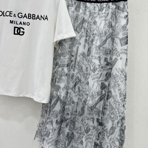 Replica Dolce & Gabbana D&G Tracksuits Short Sleeved For Women #1098280 $92.00 USD for Wholesale