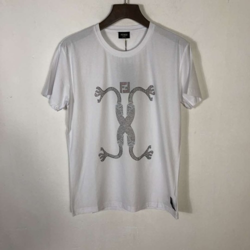 Fendi T-Shirts Short Sleeved For Men #1098392 $25.00 USD, Wholesale Replica Fendi T-Shirts