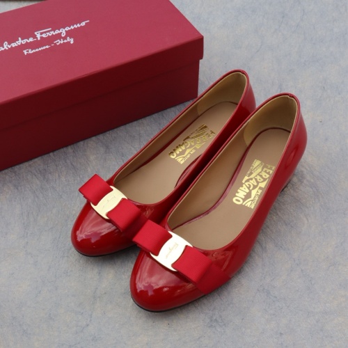 Replica Salvatore Ferragamo Flat Shoes For Women #1099056 $96.00 USD for Wholesale