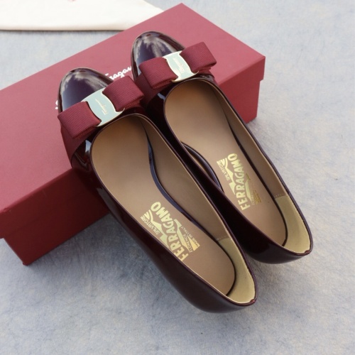 Replica Salvatore Ferragamo Flat Shoes For Women #1099057 $96.00 USD for Wholesale